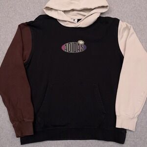 Adidas Originals Trefoil A33 Hoodie Men's Medium Contrast Color Block Sweatshirt